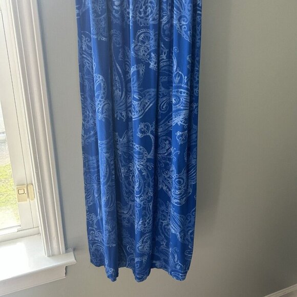 Fresh Produce Maxi Dress Women's Blue Smocked Paisley Print Size Small - Picture 8 of 11